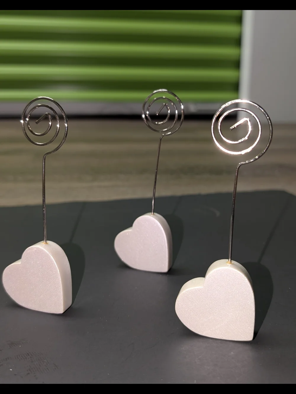 LHeart-Shaped Photo or Card Holder - Pale Pink, Lot Of 3 NWOT Gems